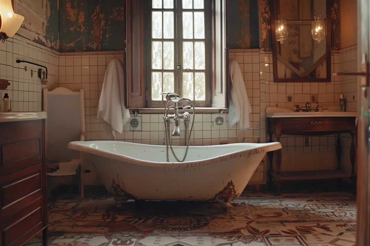 Déco salle de bain vintage